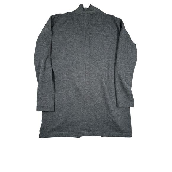 Free Fly Womens Size Medium Dark Grey Thermal Fleece Open Cardigan Pockets - Picture 2 of 6